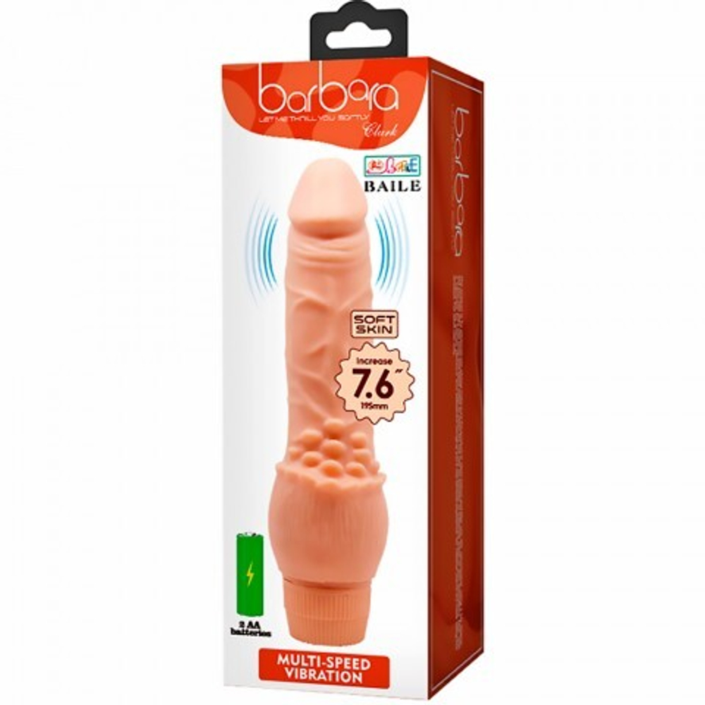 Вибратор с клиторальной стимуляцией Barbara (19,5*3,8 см)