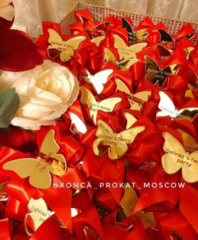 Бабочки с гравировкой, 10 шт.