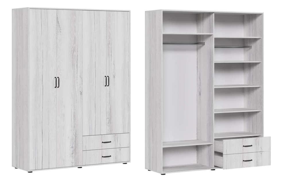 Шкаф 4-х створчатый правый Монреаль Дуб Канадский