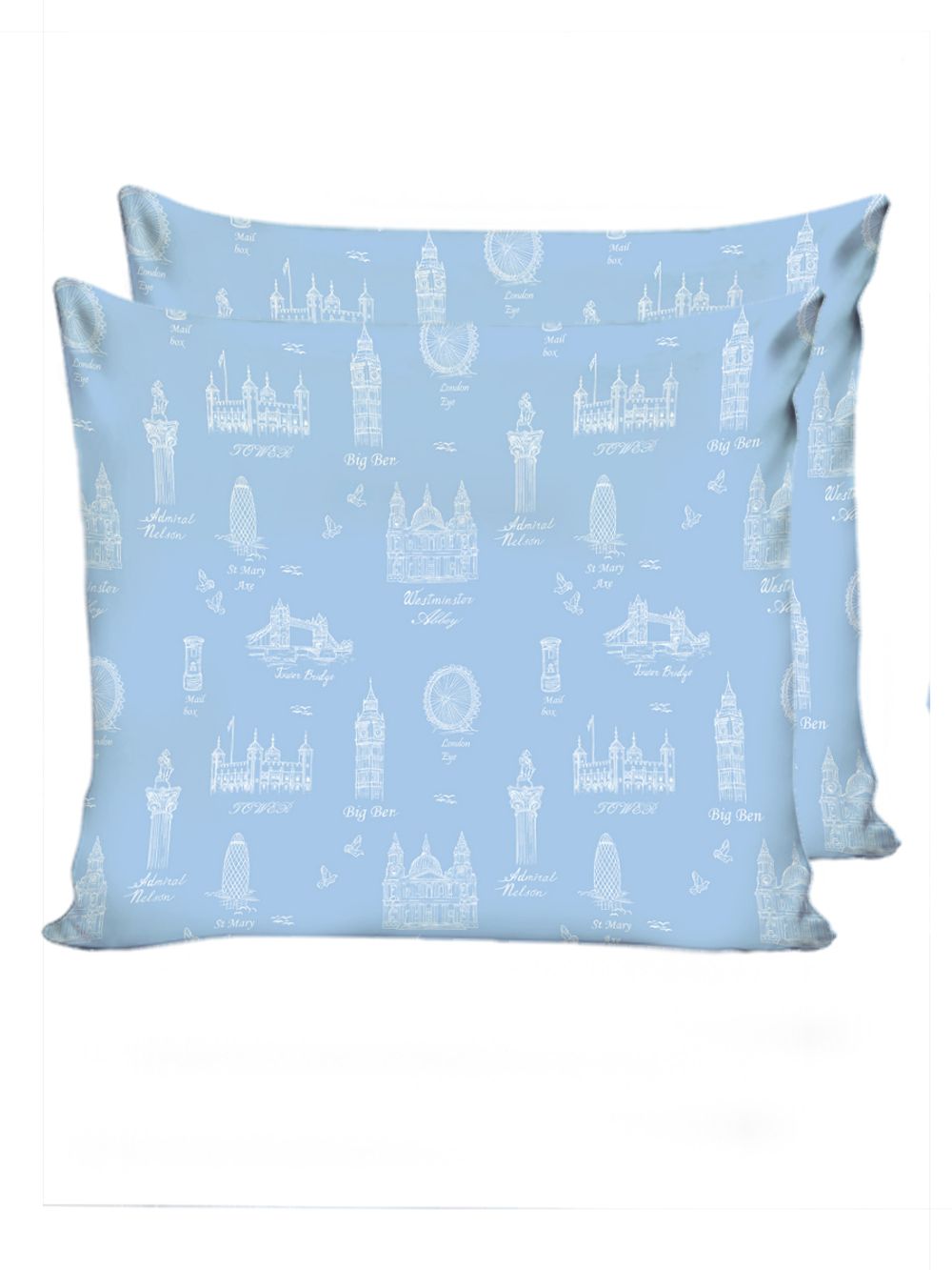 Наволочка комплект 2шт Сказка "Биг Бен" 70х70 см, перкаль