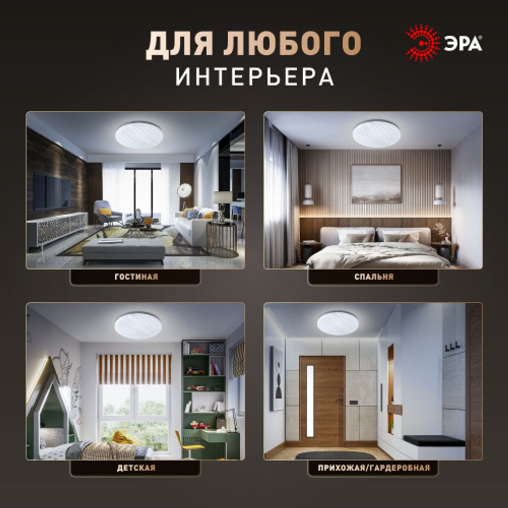 Светильник потолочный светодиодный ЭРА Классик без ДУ SPB-6 Slim 4 70W-6,5K 6500K | Светильники SPB-6 без ДУ