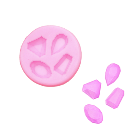 Молд «Драгоценные камни», d=7,3 см, цвет розовый
