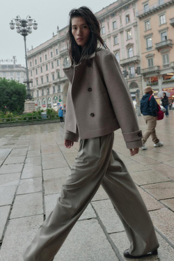 ZARA КУРТКА С ВЫСОКИМ ВОРОТНИКОМ, РЫЖЕВАТО-КОРИЧНЕВЫЙ