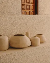 Ваза из папье-маше Sylan белого цвета 60 см