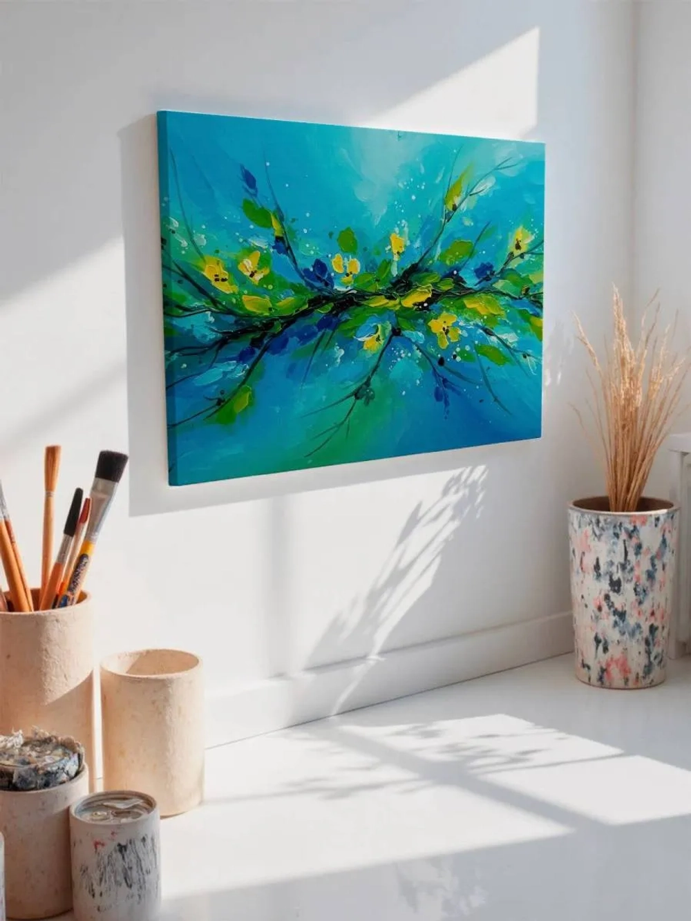 Картина на стену 40 X 50 Цветы масляная краска