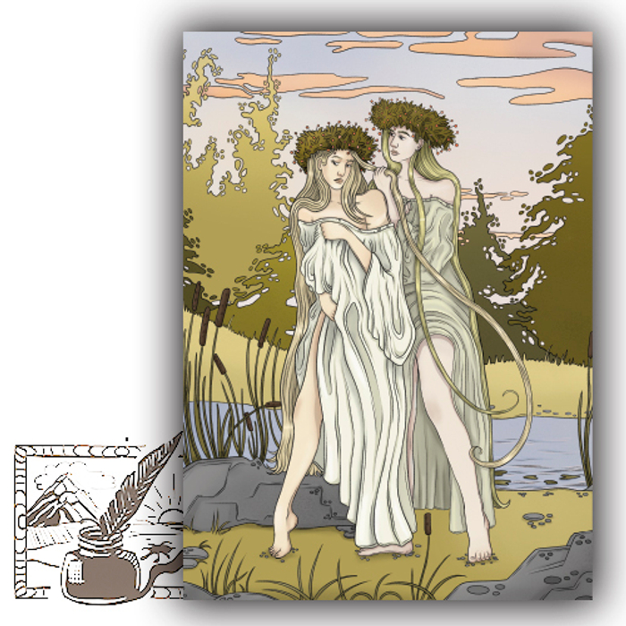 Открытка почтовая. Зотова Дарья. Мавки - славянские русалки