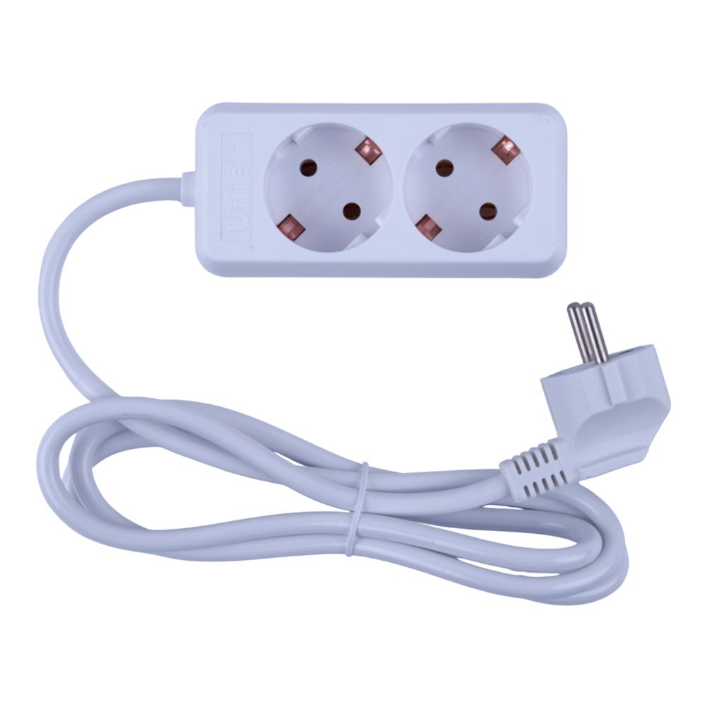 S-GCU2-1.5 WHITE Удлинитель серии Ultra. шнур 1.5м.. 2 гнезда. 16A. с-з. Белый. TM Uniel