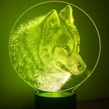 Ночник детский 3D Светильник Монгольский волк