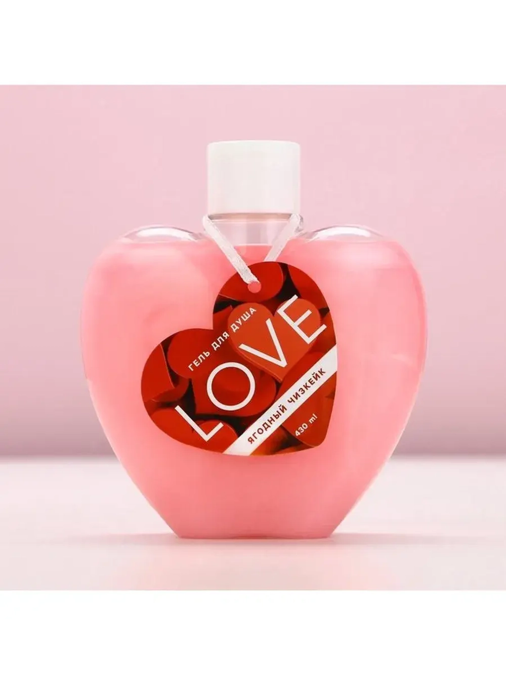 Гель для душа Love, 430 мл, аромат ягодного чизкейка, Чистое