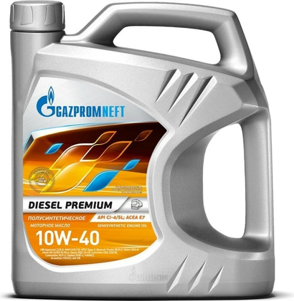 Масло моторное Gazpromneft Diesel Premium 10W-40 API CI-4/SL, ACEA E7 (4 л)