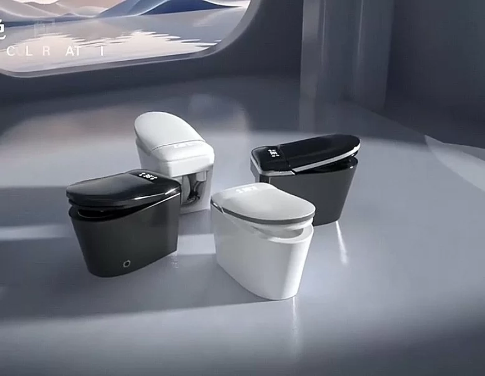 Унитаз приставной с функцией биде SantiLine SL-5036 белый, безободковый, с крышкой микролифт, слив торнадо