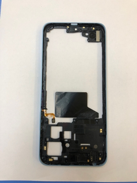 Xiaomi Redmi Not 12 4G Средняя часть корпуса в сборе с боковыми кнопками и NFC синяя Оригинал (снятая с нового телефона)