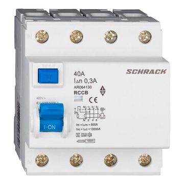УЗО Schrack Technik 4P 40A 300mA тип A S (селективный) 10kA Amparo AR064130-- (ВДТ)