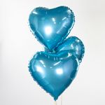 Шар (18"/46 см) Сердце, Светло-голубой 1 шт.