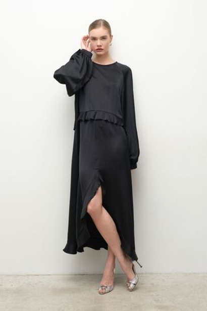 Платье богемное с воланами