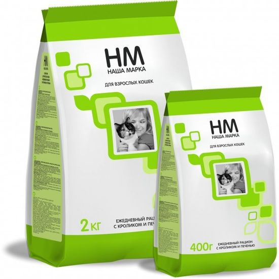 Наша Марка для взрослых кошек и котов, кролик и печень