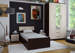 Тумба прикроватная с ящиками Фиеста, венге/лоредо (2 шт)