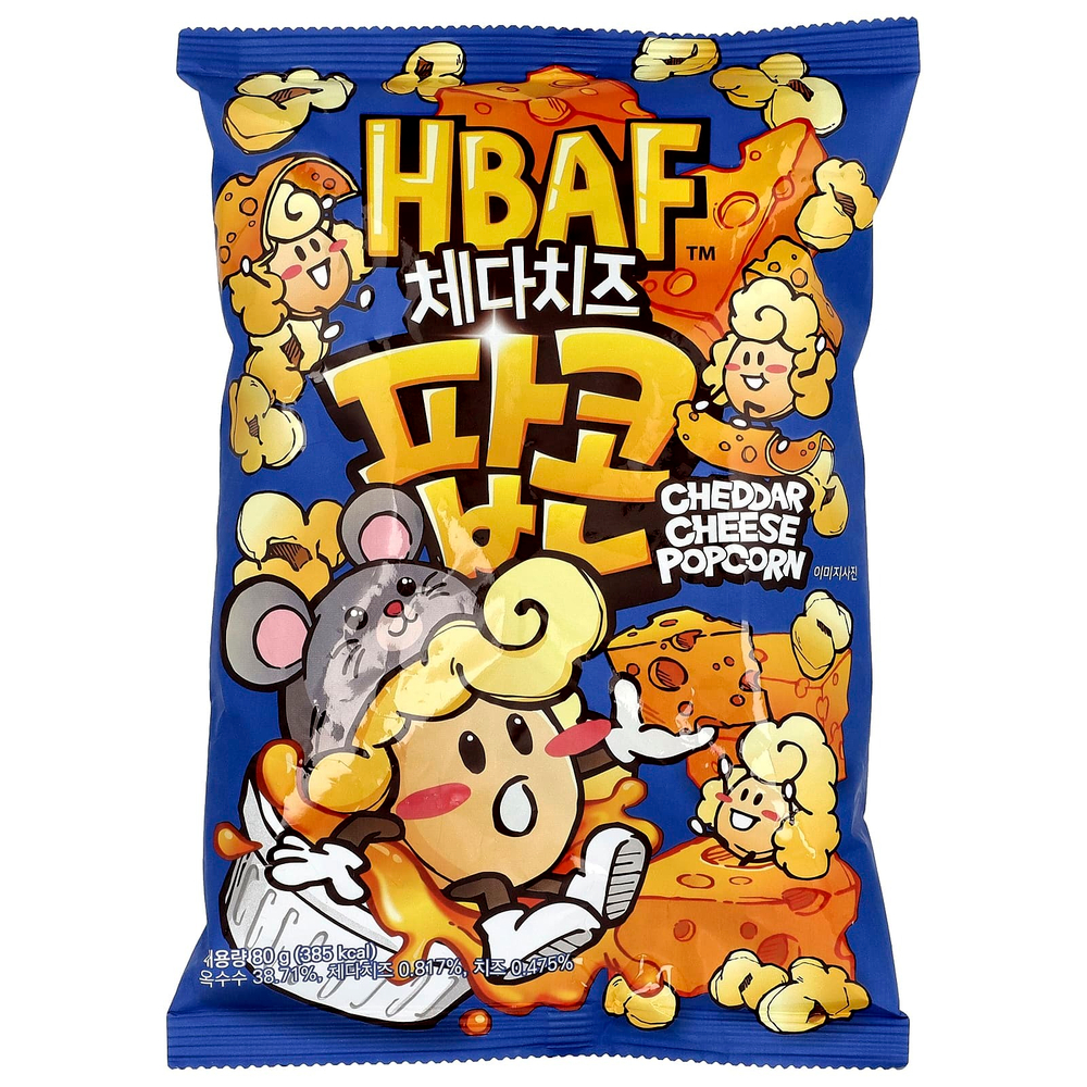 HBAF, Попкорн с сыром чеддер, 80 г