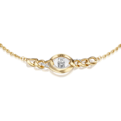 Браслет «Энергия» из лимонного золота c натуральными топазами white Артикул: 05-0701-00-201-1121