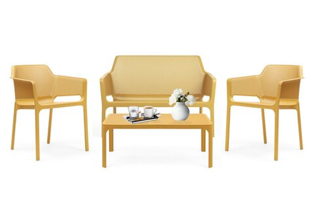 Комплект пластиковой мебели Nardi Net, горчичный
