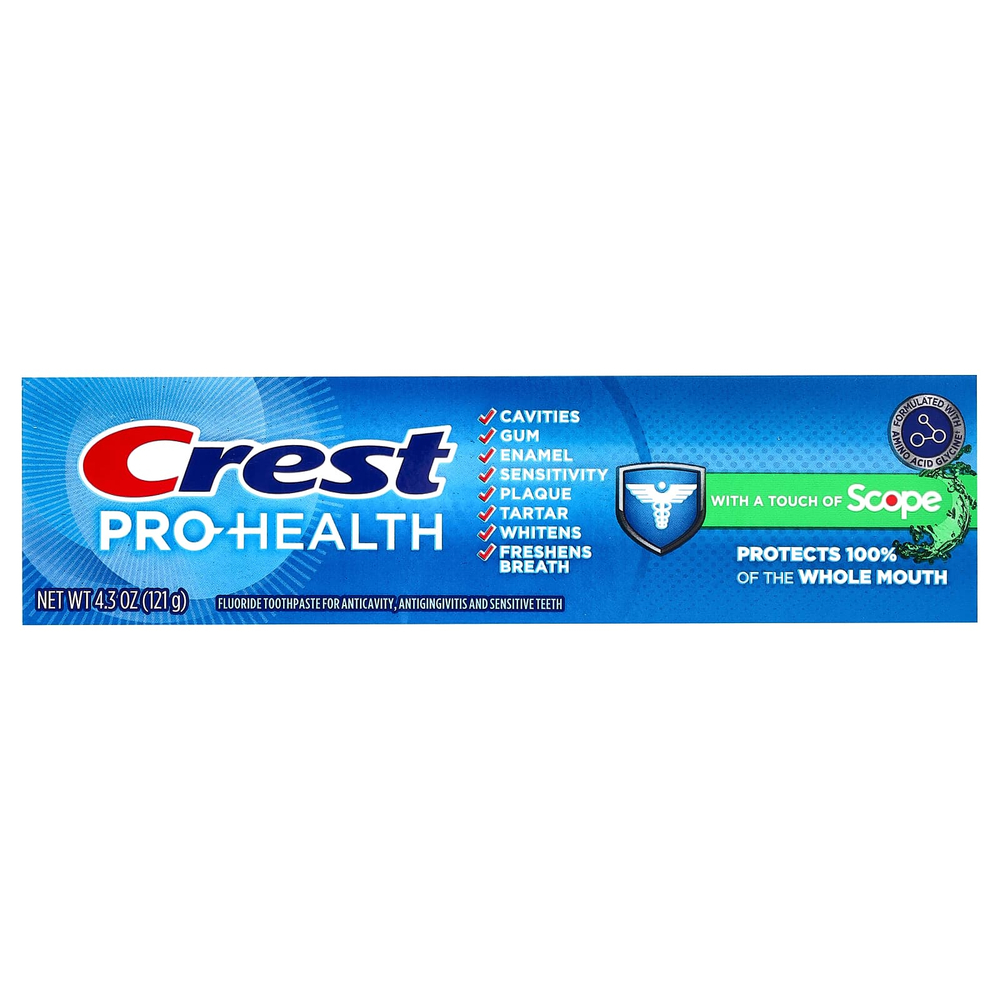 Crest, Pro Health, зубная паста с фторидом, с видимой поверхностью, 121 г (4,3 унции)