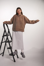 Олимпийка Zoe из плюшевой ткани, какао