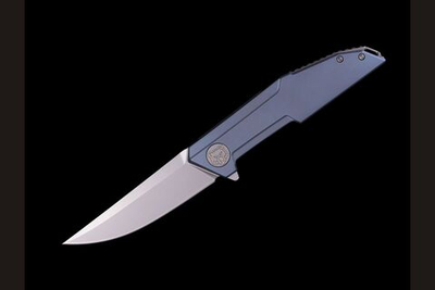 Нож складной "Вектор" (M390, титан синий, замок "Frame-Lock")