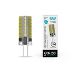 Лампа Gauss LED Elementary G4 12V 5W 400Lm 4100K силикон 18725