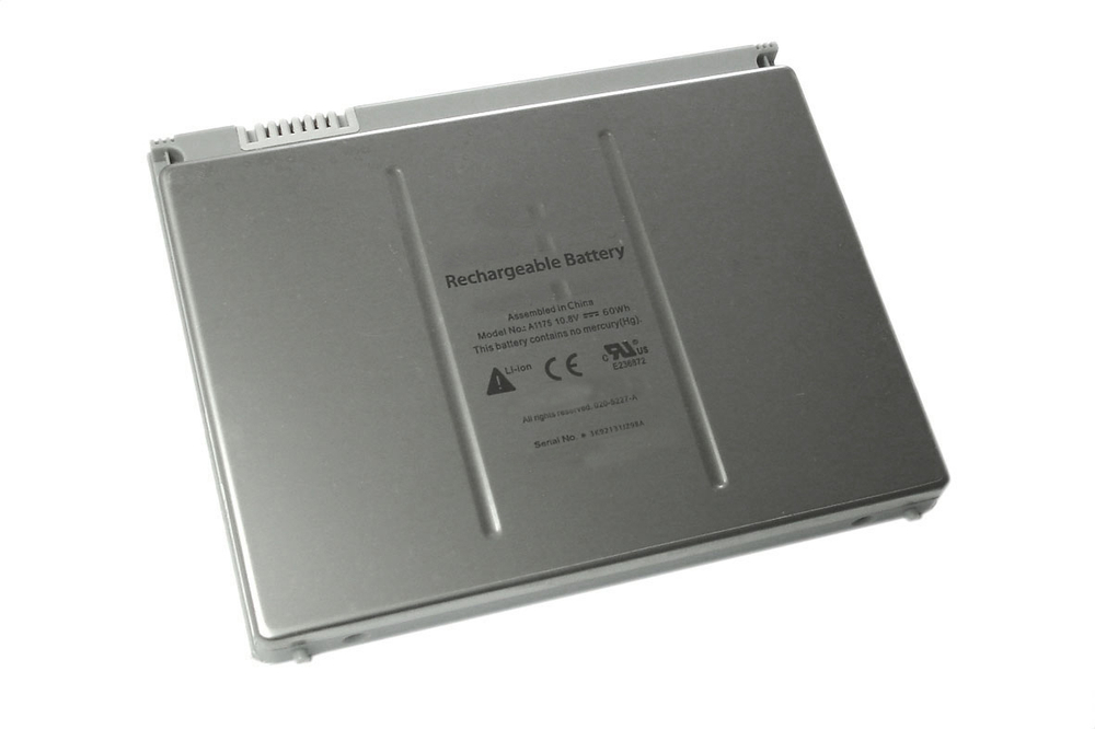Аккумуляторная батарея для ноутбука Apple MacBook Pro A1175 A1150 5400mAh серебристая
