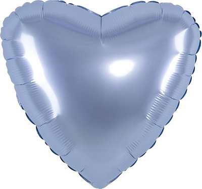Шар фольга Сердце Лазурь сатин 19"/48см с гелием