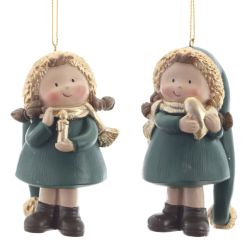 GAEM Фигурка декоративная подвесная "Девочка", L5 W5 H10 см, 2в.
