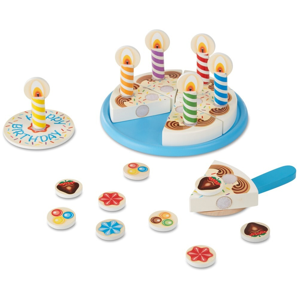 Melissa & Doug - Деревянный пирог BIRTHDAY CAKE + 33 аксессуара 20155234