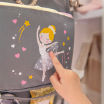 Кармашки для детского сада, на липучке. Балерина с объёмной юбкой