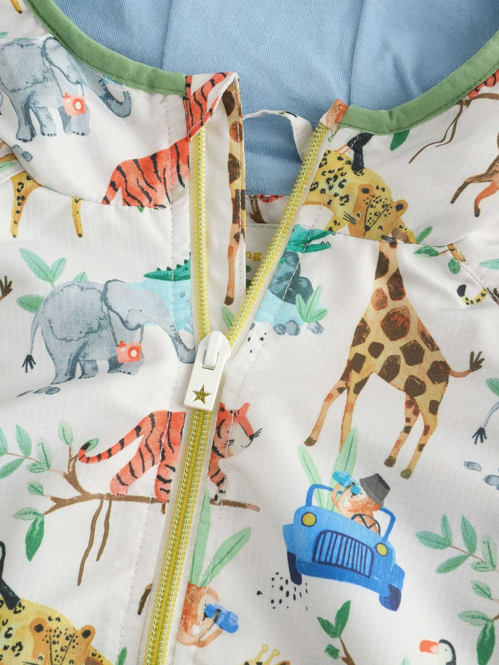 Куртка непромокаемая с капюшоном для мальчика Next Q61-754, Молочный