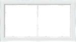 Рамка 2-я белое стекло,  серия R98 Glass
