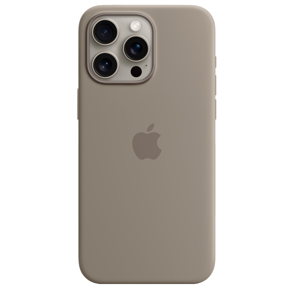 Силиконовый чехол с поддержкой MagSafe Apple Silicone Case для iPhone 15 Pro Max, Clay (Пепельно-коричневый)