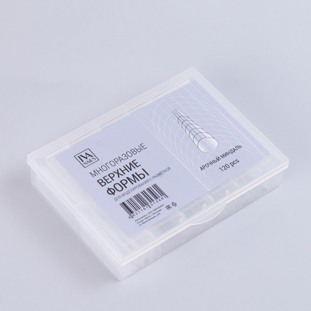 Многоразовые верхние формы Арочный миндаль 120 шт, IVA NAILS