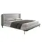 Кровать 7156/GC2123 серая ткань / кожа для матраса 180 x 200 cm.)