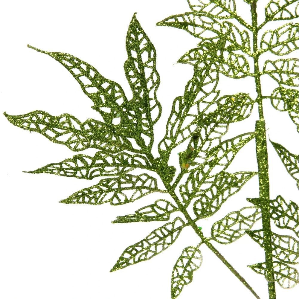 Ветка декоративная «Искристая симфония» 55 см, Нежный зеленый