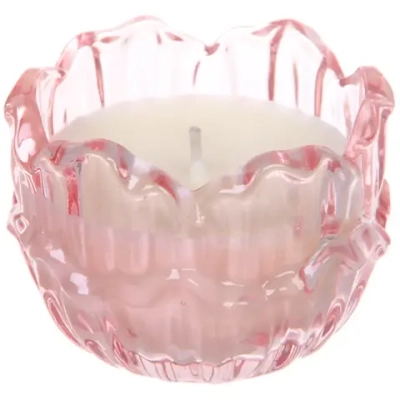Свеча в стакане «Пламя» 8,3*6 см, Розовый