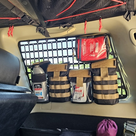 Металлическая MOLLE/PALS панель в оконный проем багажника Nissan Patrol Y61 левая