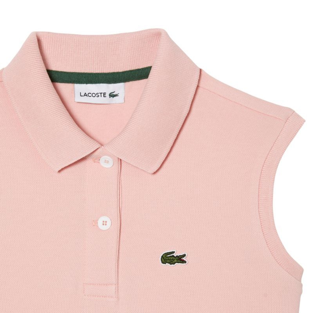 Платье для девочки теннисное Lacoste Girls’ Fit and Flare Stretch Piqué Polo - Розовый