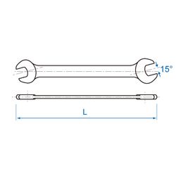 KING TONY (19001314) Ключ рожковый 13 x 14 мм