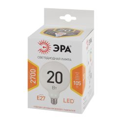 Лампа светодиодная ЭРА STD LED G120-20W-2700K-E27 E27 / Е27 20Вт шар теплый белый свет | Лампы cветодиодные Шар (G/P)