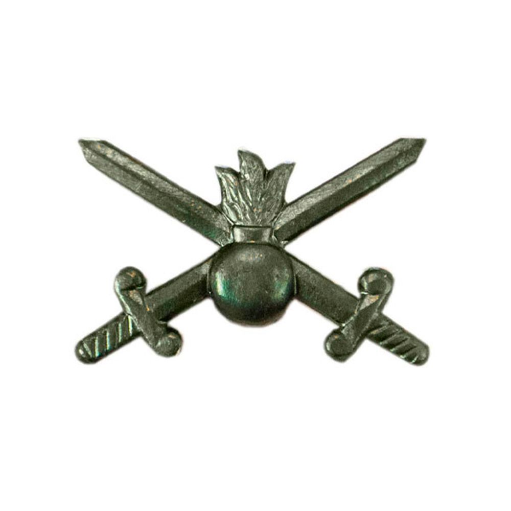 Эмблема петличная Сухопутные войска, металл. золотой