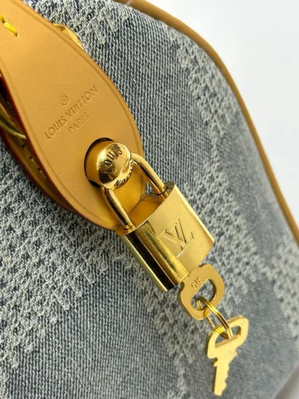 Сумка Louis Vuitton Speedy с плечевым ремнём синий