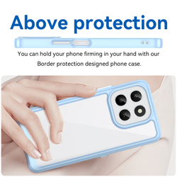 Противоударный чехол с синими боковыми рамками для смартфона Honor X6C