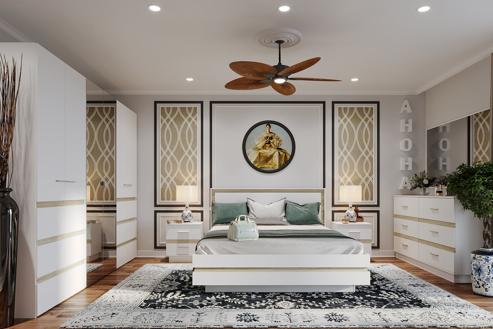 Шкаф для одежды и белья Анона, белый