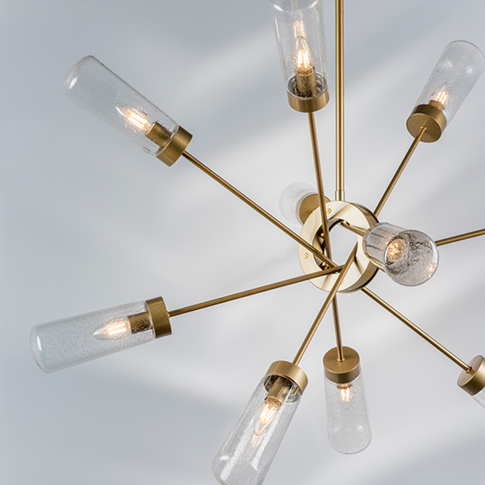 690103 Люстра CROTONE 10х40W E14 ШАМПАНЬ/ПРОЗРАЧНЫЙ