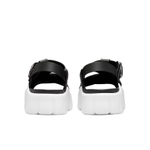 Jordan Beach Sandals Women"s Black/White/Metal Silver